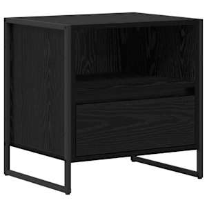 Noční stolek 2 pcs Černý dub 50 x 39,5 x 50 cm kompozitní dřevo - obrázek 5