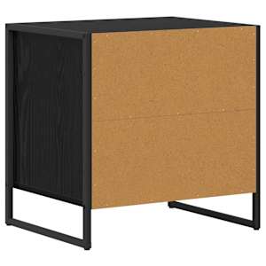 Noční stolek 2 pcs Černý dub 50 x 39,5 x 50 cm kompozitní dřevo - obrázek 8