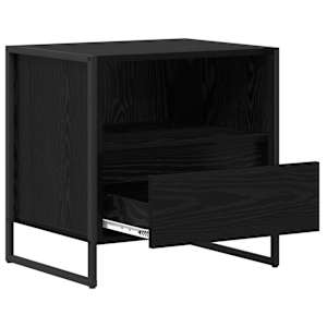 Noční stolek 2 pcs Černý dub 50 x 39,5 x 50 cm kompozitní dřevo - obrázek 11
