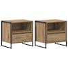 vidaXL &Ouml;&ouml;kapp 2 tk Artisani tamme 50 x 39,5 x 50 cm Tehispuit