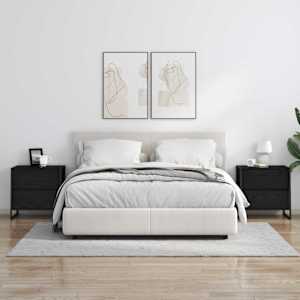 Noční stolek 2 pcs Černý dub 50 x 39.5 x 50 cm kompozitní dřevo - obrázek 4