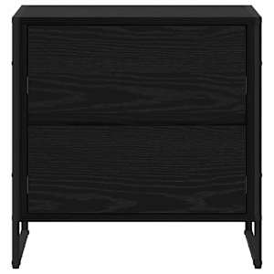 Noční stolek 2 pcs Černý dub 50 x 39.5 x 50 cm kompozitní dřevo - obrázek 6