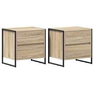 Noční stolek 2 pcs Sonoma 50 x 39.5 x 50 cm kompozitní dřevo - obrázek 2