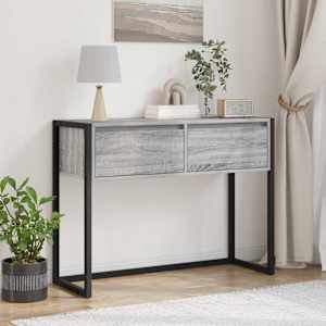 Stranska miza Siva Sonoma 100 x 36 x 75 cm Konstruiran les