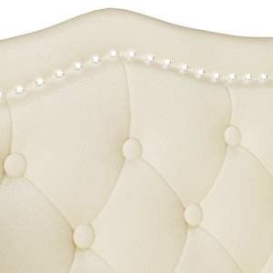 Chesterfield lavice Krémová 120,5 x 65 x 75 cm Umělá kůže - obrázek 8