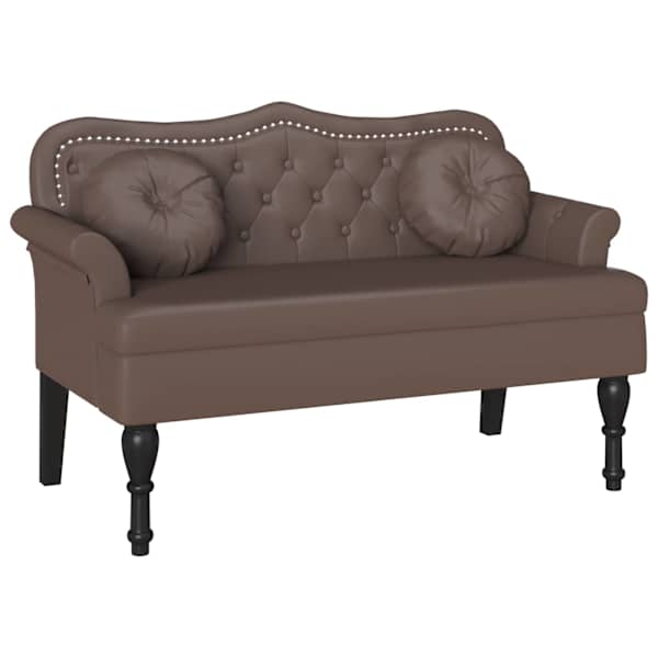 vidaXL Chesterfieldi pink Pruun 120.5 x 65 x 75 cm Kunstnahk