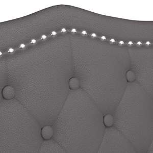 Chesterfield lavice Šedá 120,5 x 65 x 75 cm Umělá kůže - obrázek 8