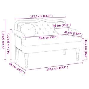 Chesterfield lavice Šedá 120,5 x 65 x 75 cm Umělá kůže - obrázek 11