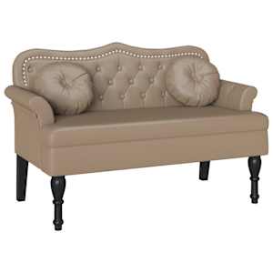 vidaXL Chesterfieldi pink Cappuccino 120.5 x 65 x 75 cm Kunstnahk