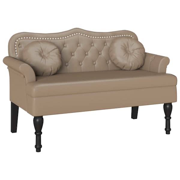vidaXL Chesterfieldi pink Cappuccino 120.5 x 65 x 75 cm Kunstnahk