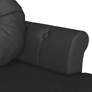 Chesterfield lavice Černá 120,5 x 65 x 75 cm Umělá kůže - obrázek 7