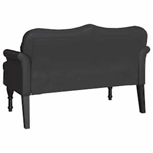 Chesterfield lavice Černá 120,5 x 65 x 75 cm Umělá kůže - obrázek 6