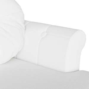 Chesterfield lavice Bílá 120,5 x 65 x 75 cm Umělá kůže - obrázek 7
