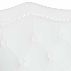 Chesterfield lavice Bílá 120,5 x 65 x 75 cm Umělá kůže - obrázek 8