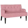 vidaXL Chesterfieldi pink Roosa 112 x 65,5 x 75 cm Samet