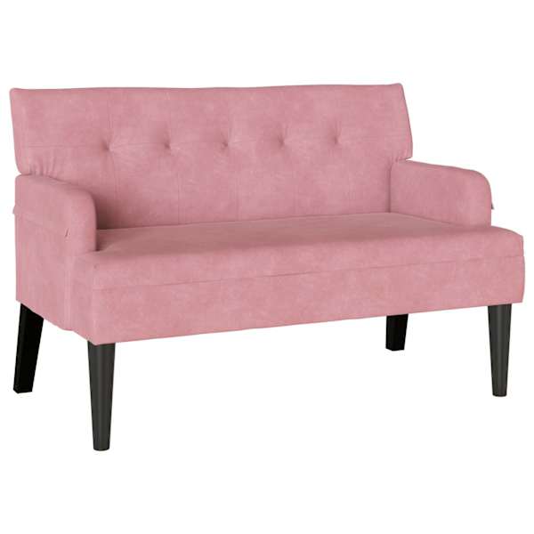 vidaXL Chesterfieldi pink Roosa 112 x 65,5 x 75 cm Samet