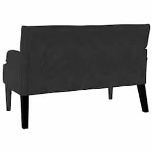 Chesterfield lavice Černá 112 x 65,5 x 75 cm samet - obrázek 6