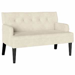 vidaXL Chesterfieldi pink cream 112 x 65,5 x 75 cm Samet