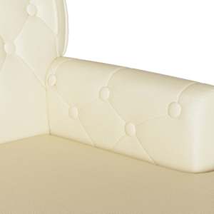 Chesterfield lavice Krémová 119,5 x 64,5 x 75 cm Umělá kůže - obrázek 7