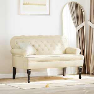 Chesterfield klop krema 119,5 x 64,5 x 75 cm Umjetno usnje