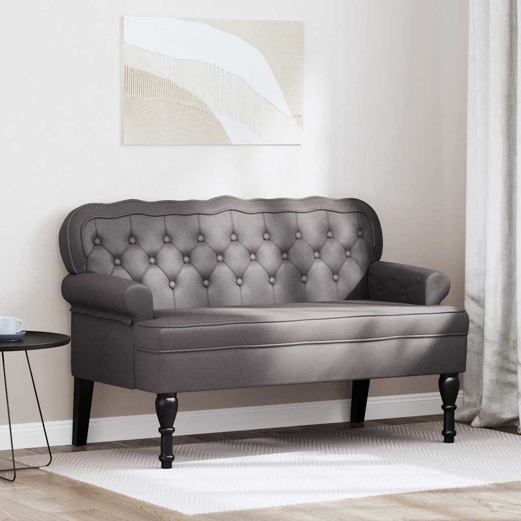 vidaXL Bancă Chesterfield Gri 119.5 x 64.5 x 75 cm Piele artificială