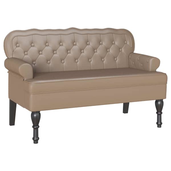 vidaXL Chesterfieldi pink Cappuccino 119,5 x 64,5 x 75 cm Kunstnahk