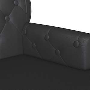 Chesterfield lavice Černá 119,5 x 64,5 x 75 cm Umělá kůže - obrázek 7