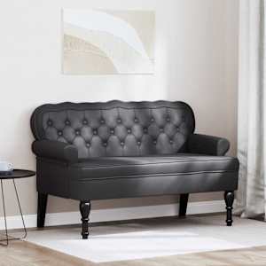 Chesterfield klop Črna 119,5 x 64,5 x 75 cm Umjetno usnje