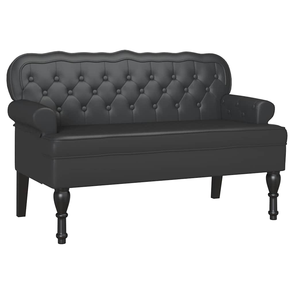 Thumbnail - vidaXL Chesterfield Bank Schwarz 119,5 x 64,5 x 75 cm Kunstleder