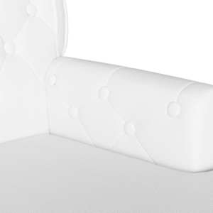 Chesterfield lavice Bílá 119,5 x 64,5 x 75 cm Umělá kůže - obrázek 7