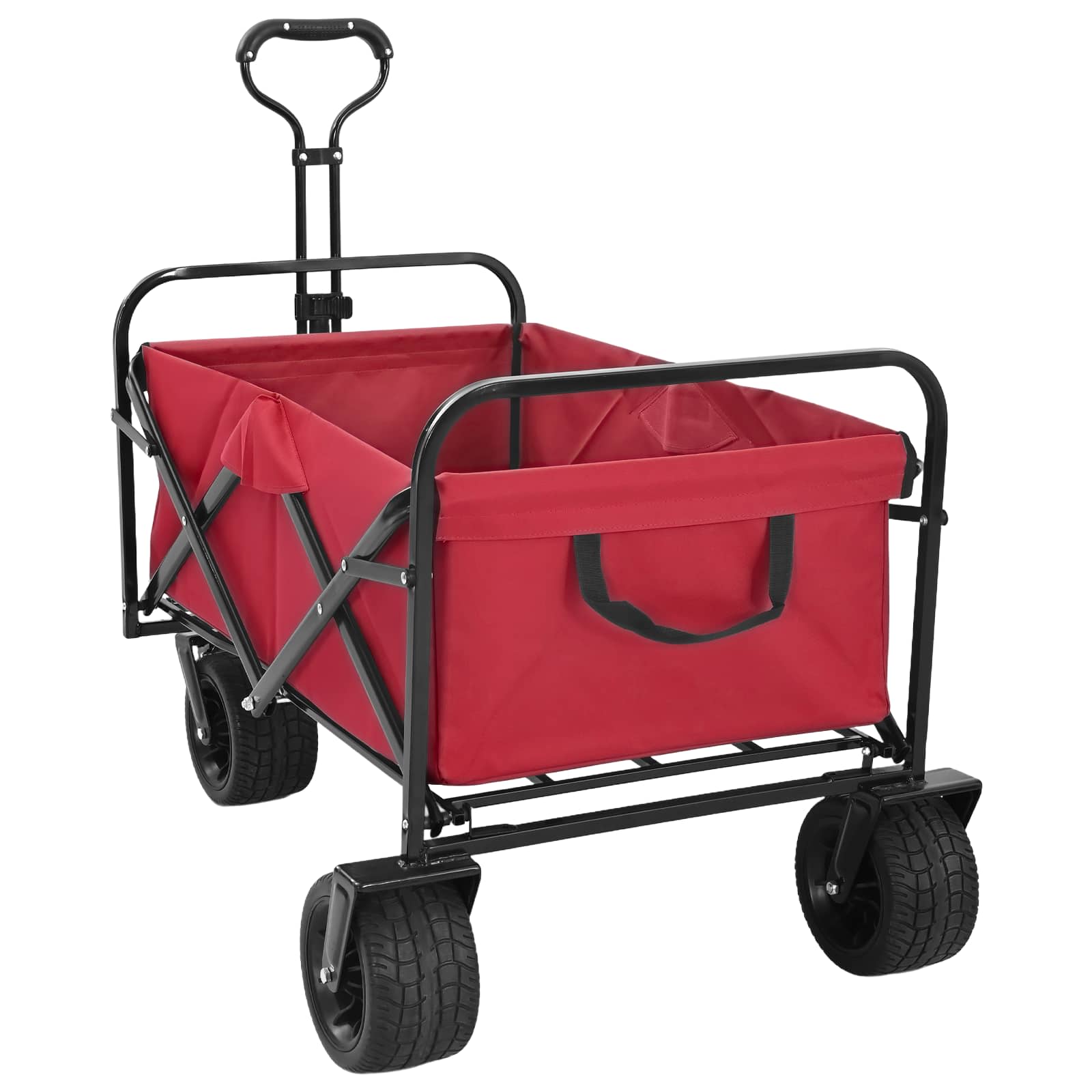vidaXL Klapp-Handwagen Rot 89 x 63 x 96 cm Stahl und Oxford-Stoff