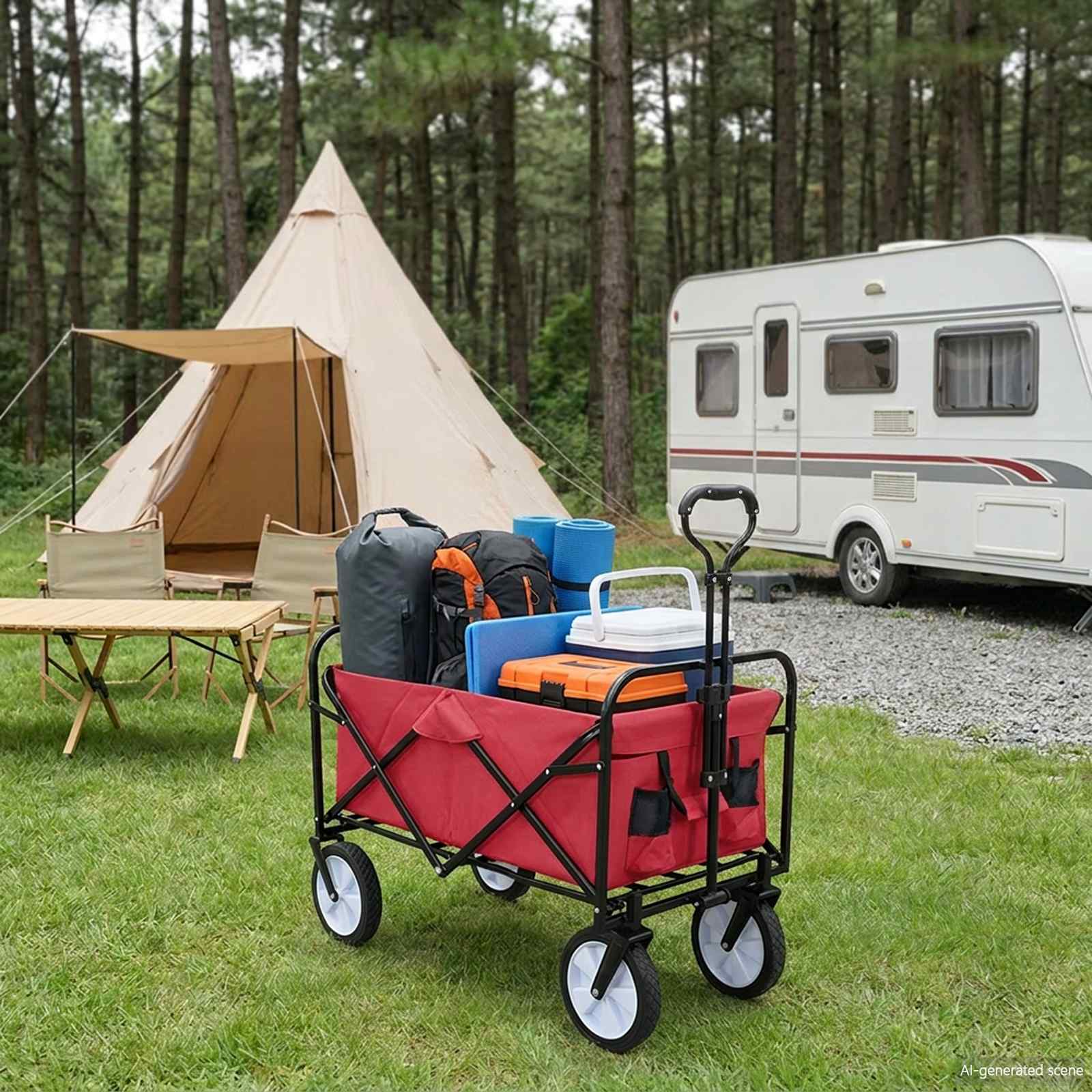 vidaXL Kokkolettava Käsitroletti Punainen 94 x 53 x 99 cm