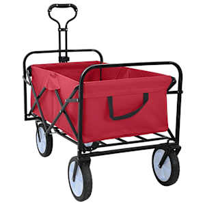 Zložljiv ročni voziček Rdeča 94 x 53 x 99 cm Oxford tkanina