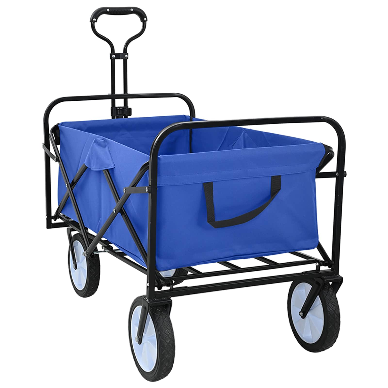 vidaXL Trolley Manevrabil Pliabil Manual albastru 94 x 53 x 99 cm