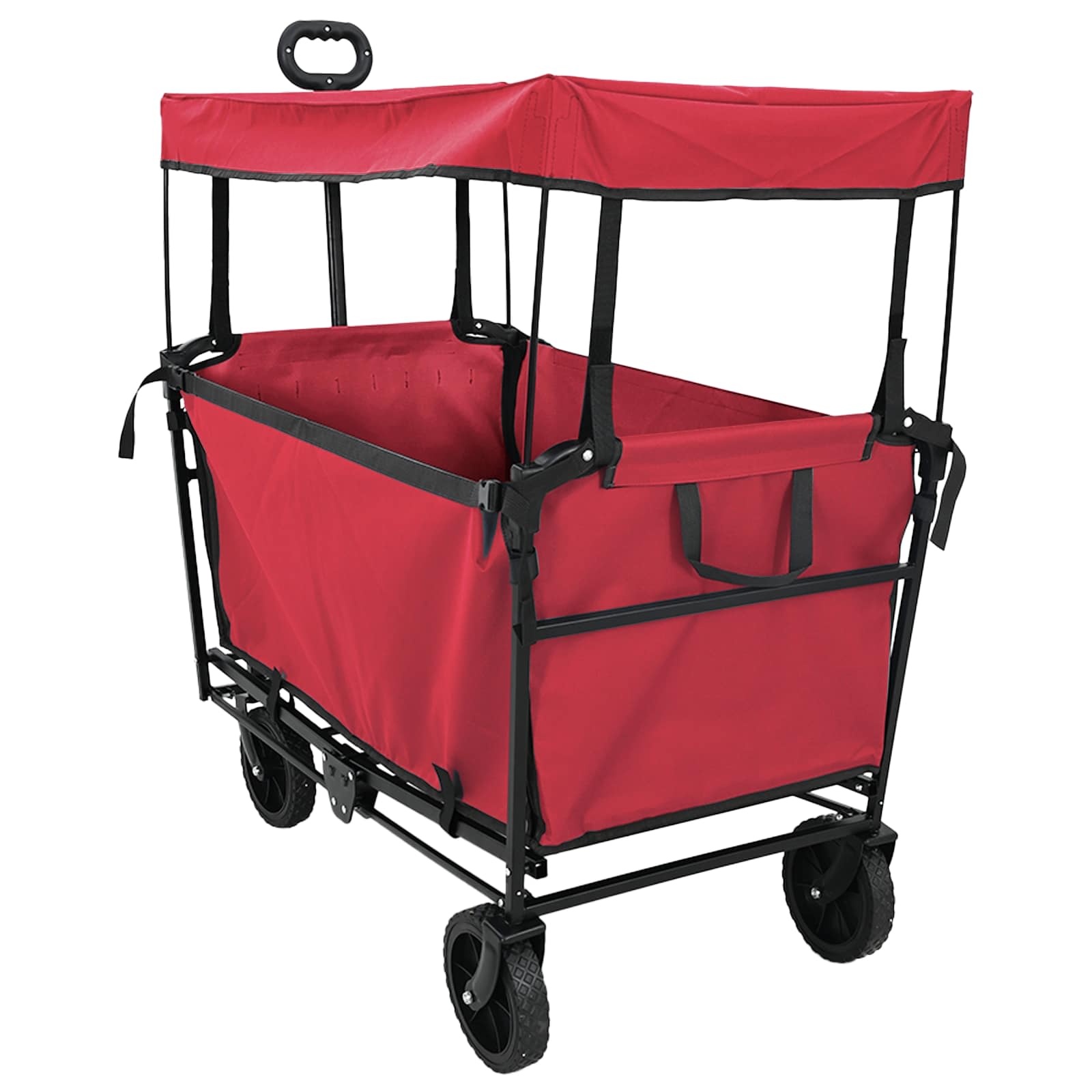 vidaXL Klapp-Handwagen Rot 105 x 56,5 x 116 cm Oxford-Stoff