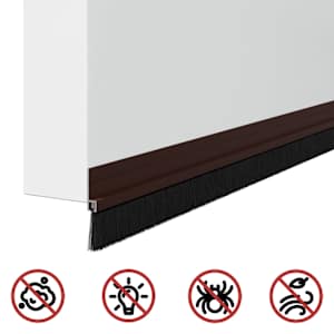 Samolepicí štěrbiny na dveře 2 pcs Hnědá 100 cm - obrázek 8