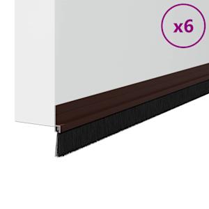 Samolepicí štěrbiny na dveře 6 pcs Hnědá 100 cm - obrázek 3