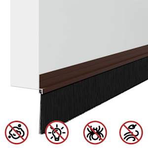 Samolepicí štěrbiny na dveře 6 pcs Hnědá 100 cm - obrázek 8