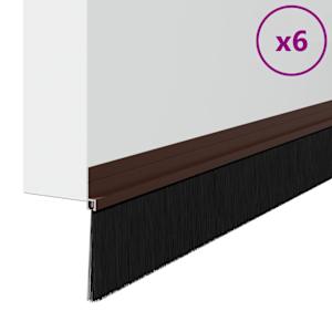 Samolepicí štěrbiny na dveře 6 pcs Hnědá 100 cm - obrázek 3