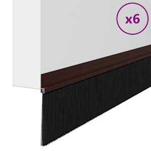 Samolepicí štěrbiny na dveře 6 pcs Hnědá 100 cm - obrázek 3
