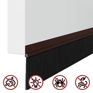 Samolepicí štěrbiny na dveře 12 pcs Hnědá 100 cm - obrázek 8