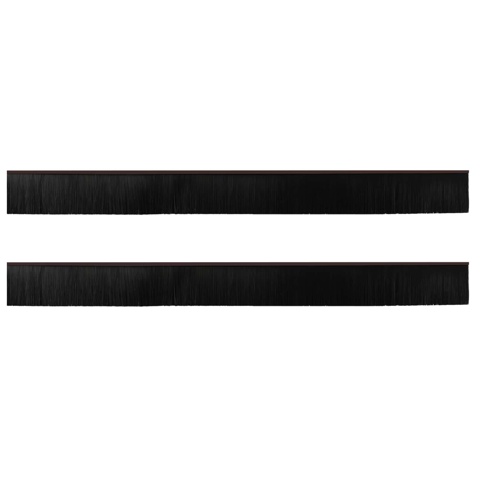 VidaXL Zelfklevende Deurborstels 2 Pcs Bruin 100 Cm Aluminiumlegering