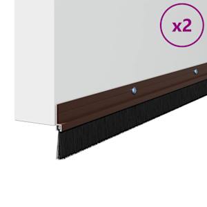 Šroubovací těsnění dveřního kartáče 2 pcs Hnědá 100 cm - obrázek 3