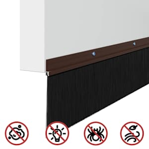 Šroubovací těsnění dveřního kartáče 6 pcs Hnědá 100 cm - obrázek 9