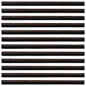 Šroubovací těsnění dveřního kartáče 12 pcs Hnědá 100 cm - obrázek 5