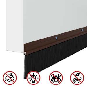 Šroubovací těsnění dveřního kartáče 12 pcs Hnědá 100 cm - obrázek 9
