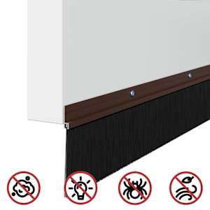 Šroubovací těsnění dveřního kartáče 12 pcs Hnědá 100 cm - obrázek 9