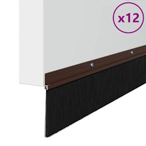 Šroubovací těsnění dveřního kartáče 12 pcs Hnědá 100 cm - obrázek 3
