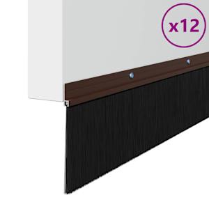 Šroubovací těsnění dveřního kartáče 12 pcs Hnědá 100 cm - obrázek 3