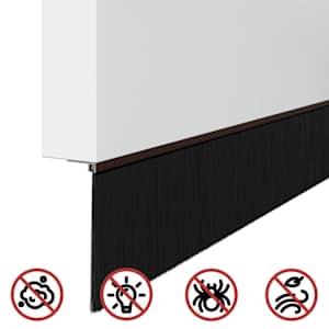 Šroubovací těsnění dveřního kartáče 2 pcs Hnědá 100 cm - obrázek 10